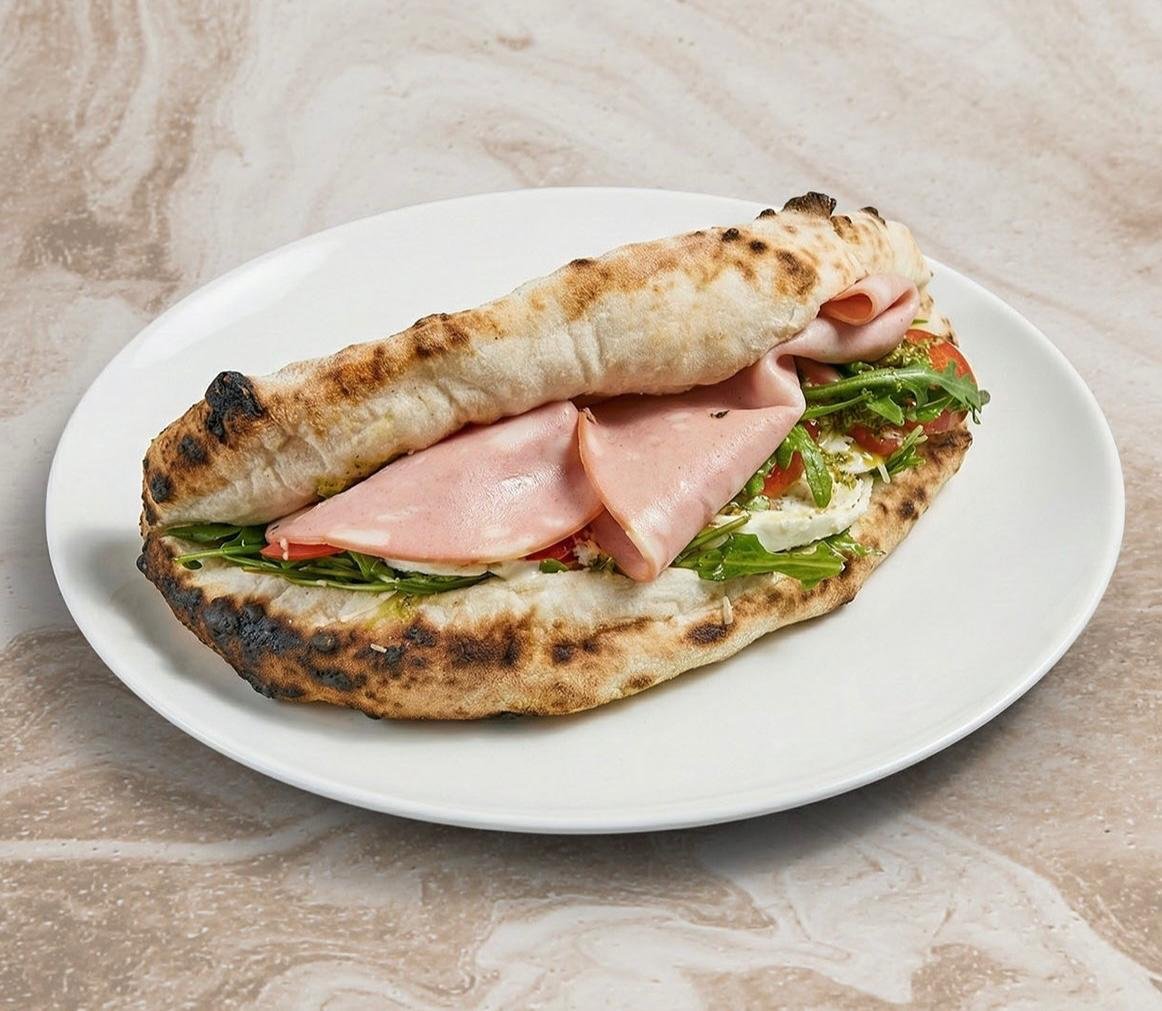 Burrata & Mortadella Pizza Sandwich